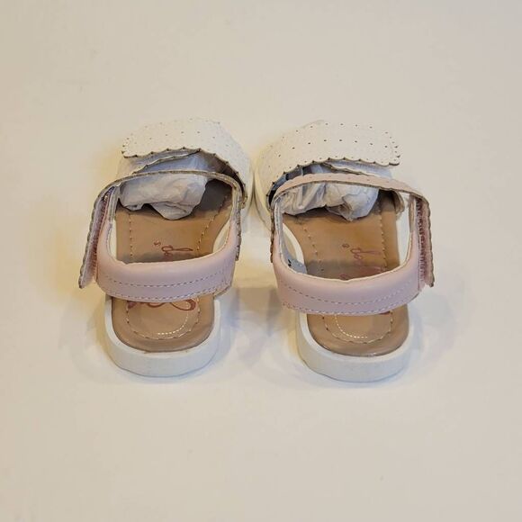 Jellypop Toddler Girls Lil Valonia Sandal Size 5M White/Pink - Picture 4 of 9